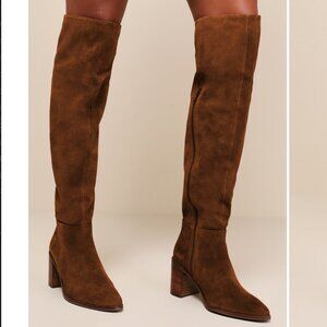 Seychelles Gifted Over the Knee Boot in Cognac Suede Size 9